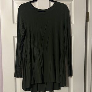 White Birch Olive Green Crew Neck Top